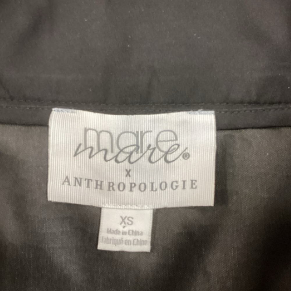 Anthropologie Mare Mare Black Faux Leather Button Front Midi Skirt - Picture 4 of 6